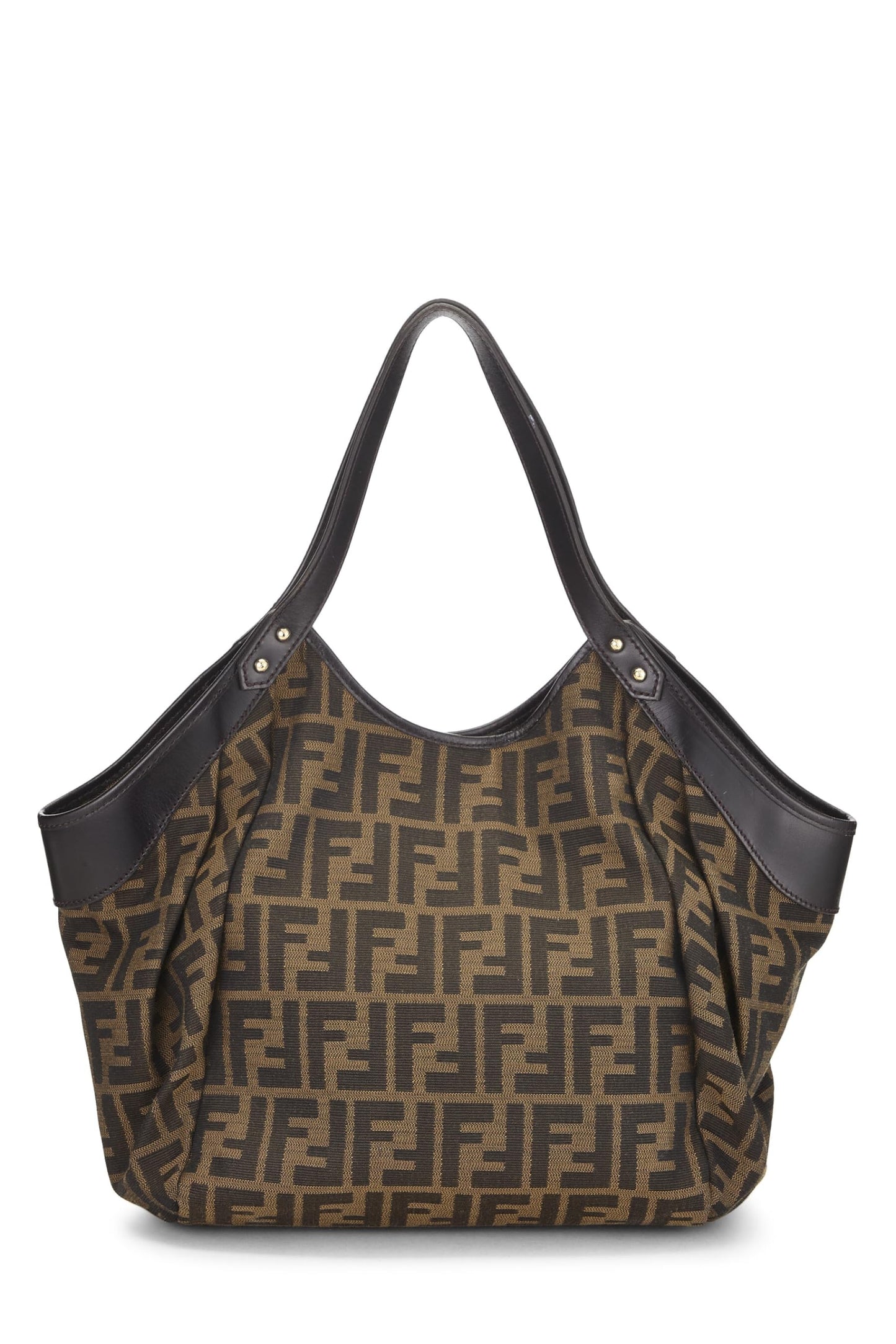 Fendi, sac fourre-tout de poche de chef en toile marron Zucca, grand modèle, d'occasion, marron