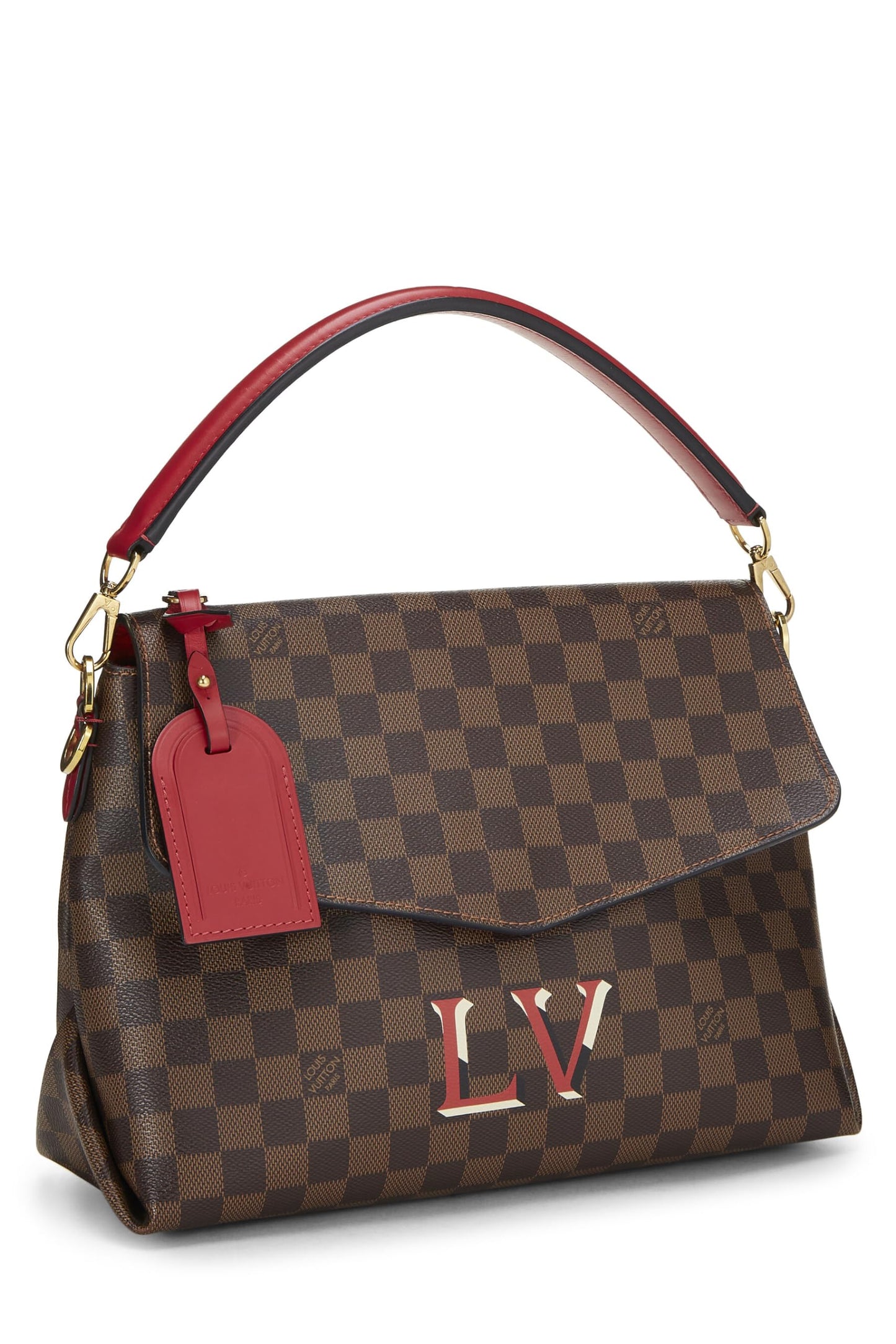 Louis Vuitton, sac messager Beaubourg MM en toile Monogram d'occasion, rouge