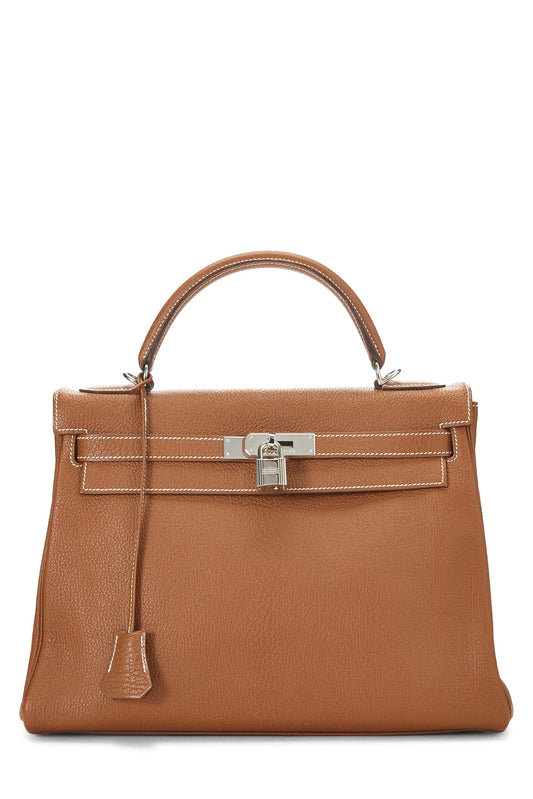 Hermès, Pre-Loved Etrusque Chevre Kelly Retourne 32, Etrusco