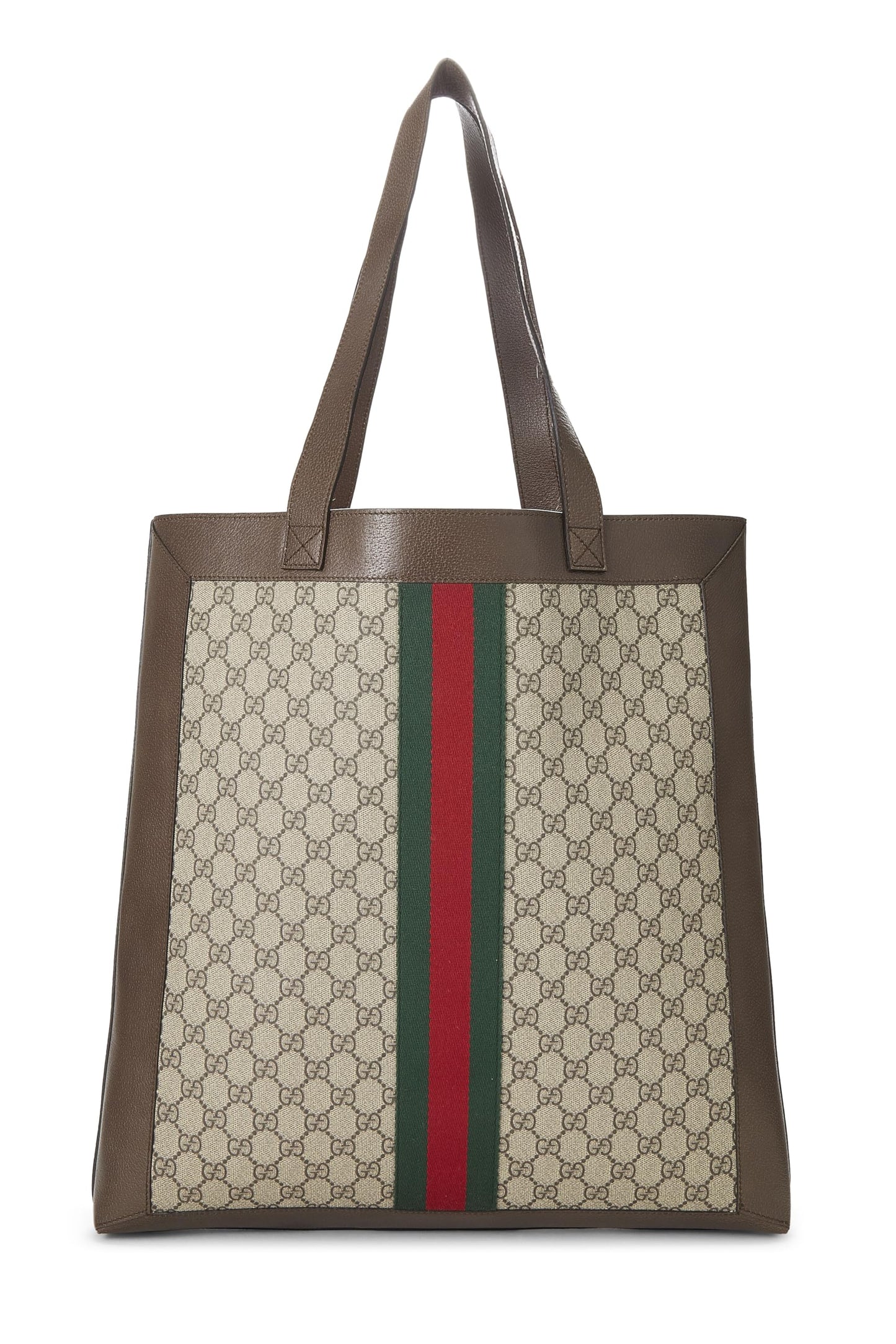 Gucci, Pre-Loved Original GG Supreme Canvas Ophidia Tote Large, Brown