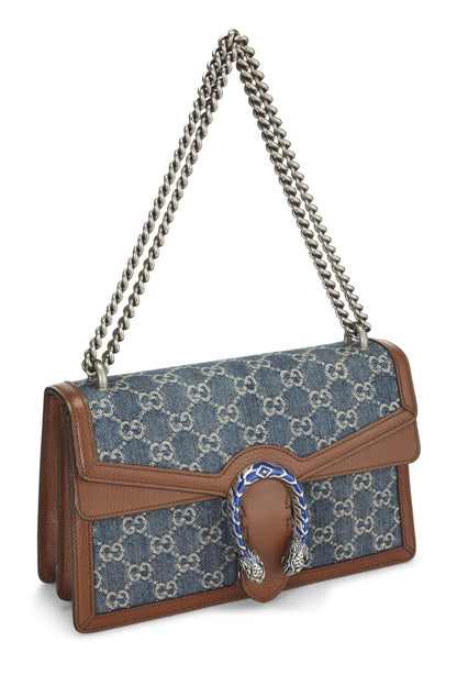 Gucci, sac à bandoulière Dionysus en denim bleu d'occasion, petit modèle, bleu