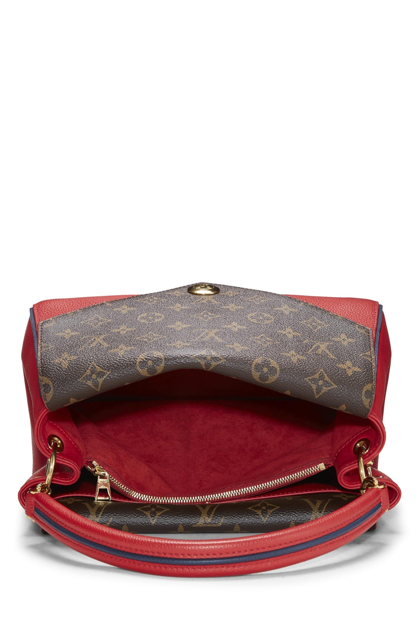 Louis Vuitton, sac Double V en cuir rouge d'occasion, rouge