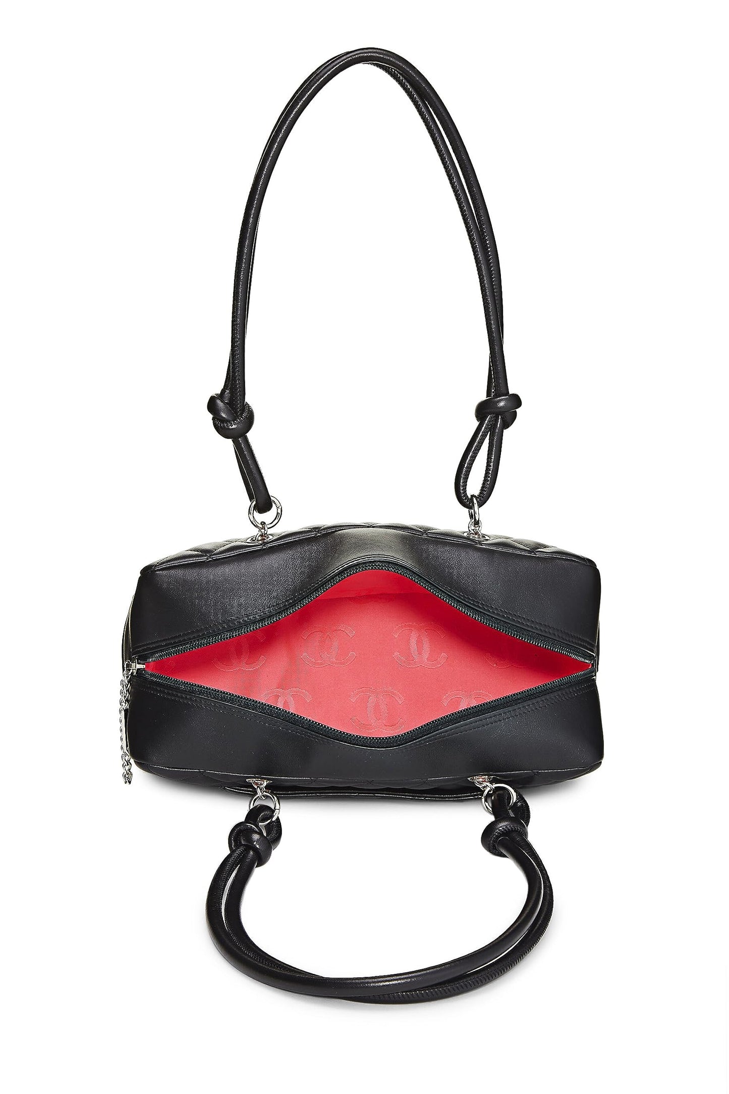 Chanel, Bowler Cambon Ligne en cuir de veau noir d'occasion, noir