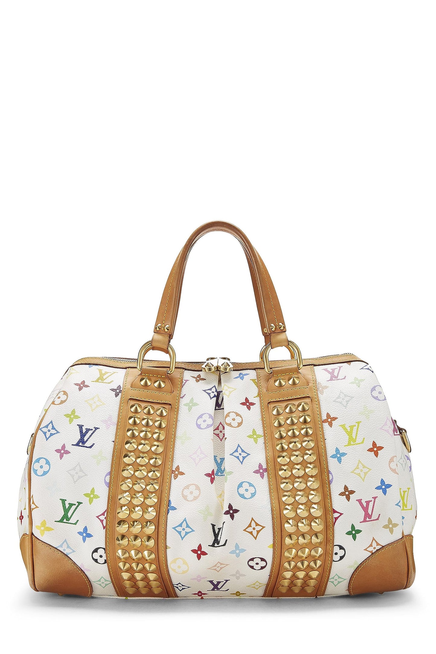 Louis Vuitton, Takashi Murakami x Louis Vuitton Blanc Monogram Multicolore Courtney MM, Blanc