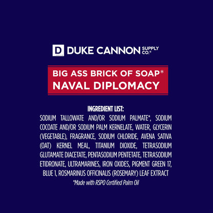 Savon en barre pour hommes Duke Cannon - 10 oz. Grande brique de savon américain de Duke Cannon - Naval Triumph