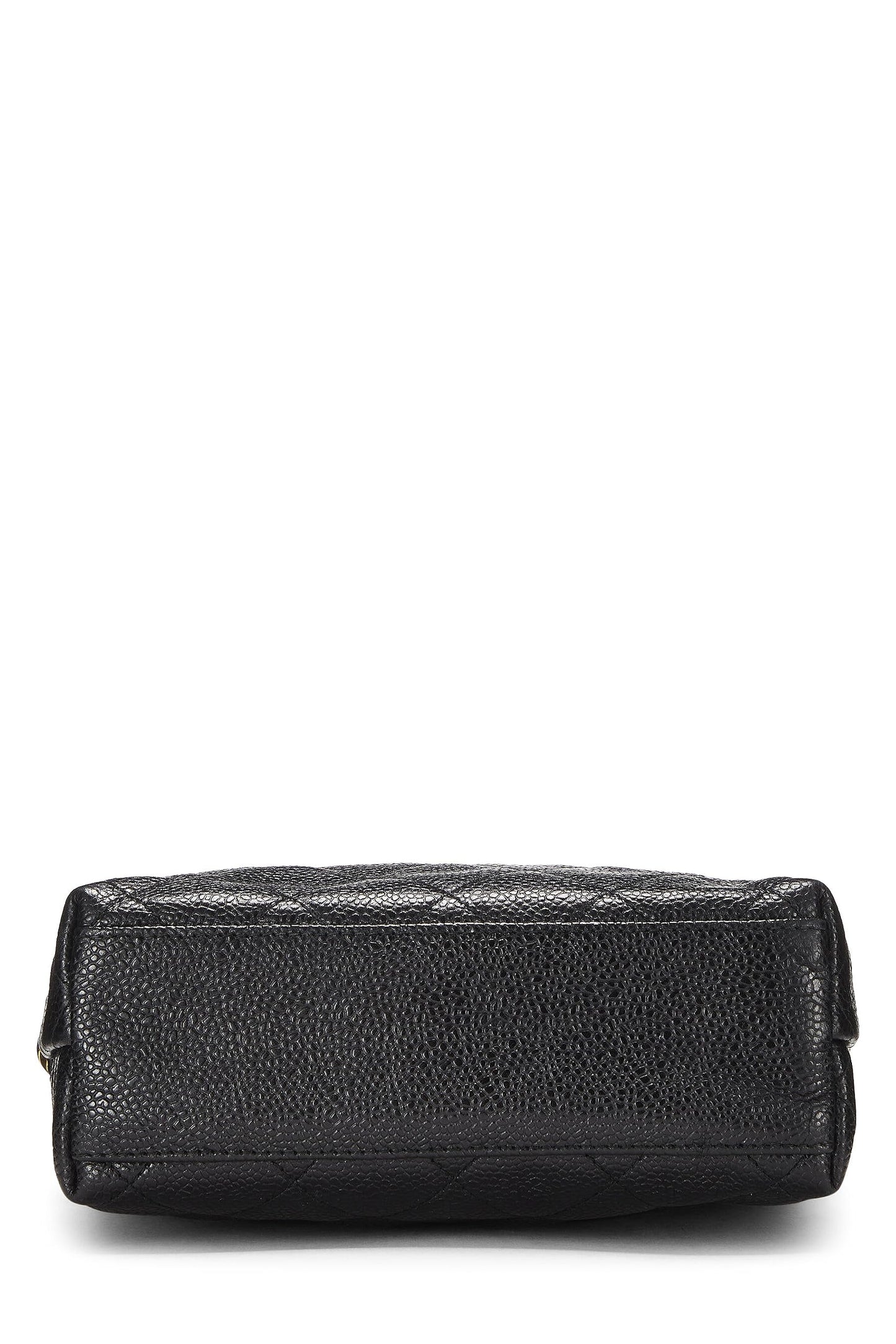 Chanel, Bolso de hombro de caviar negro Pre-Loved, Negro