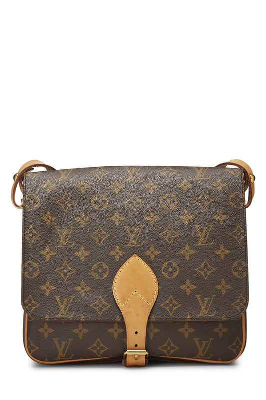 Louis Vuitton, Cartouchiere GM de lona con monograma Pre-Loved, marrón