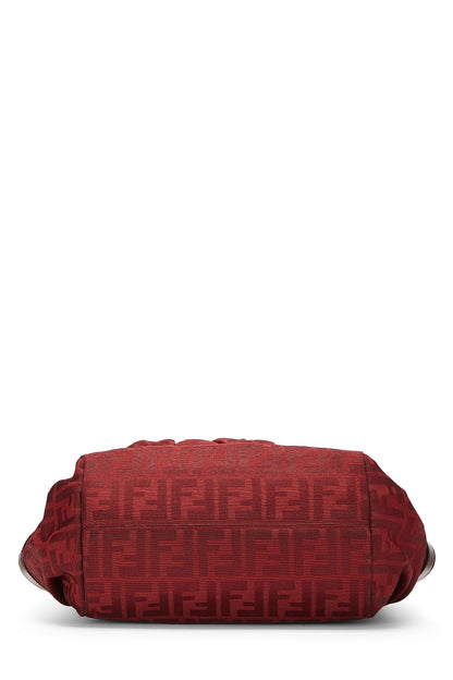 Fendi, sac fourre-tout de poche Zucca Chef rouge d'occasion, petit modèle, rouge