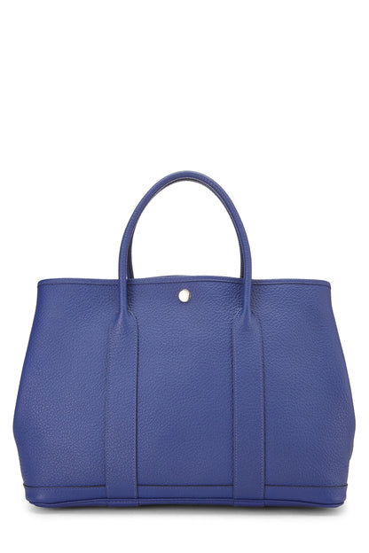 Hermès, Pre-Loved Blue Clemence Garden Party PM, Blue