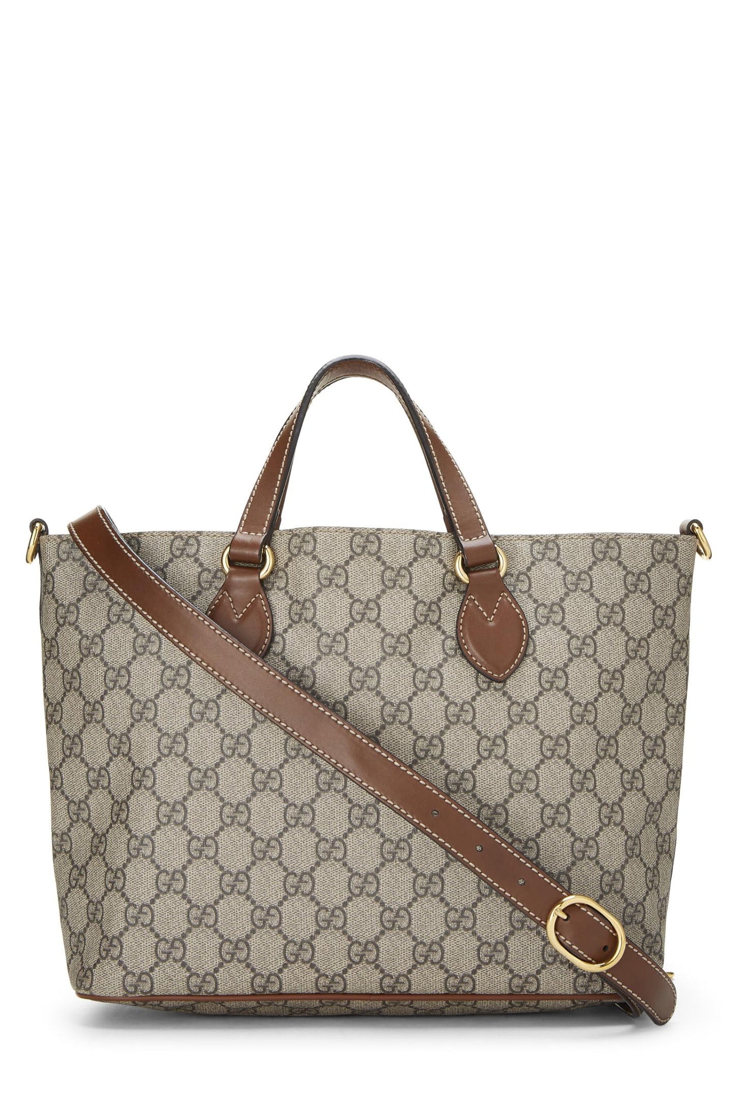 Gucci, Pre-Loved Original GG Supreme Coated Canvas Tote Small, Brown