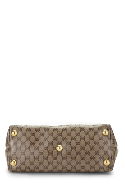 Gucci, sac fourre-tout Babouska en cristal GG d'occasion de taille moyenne, marron