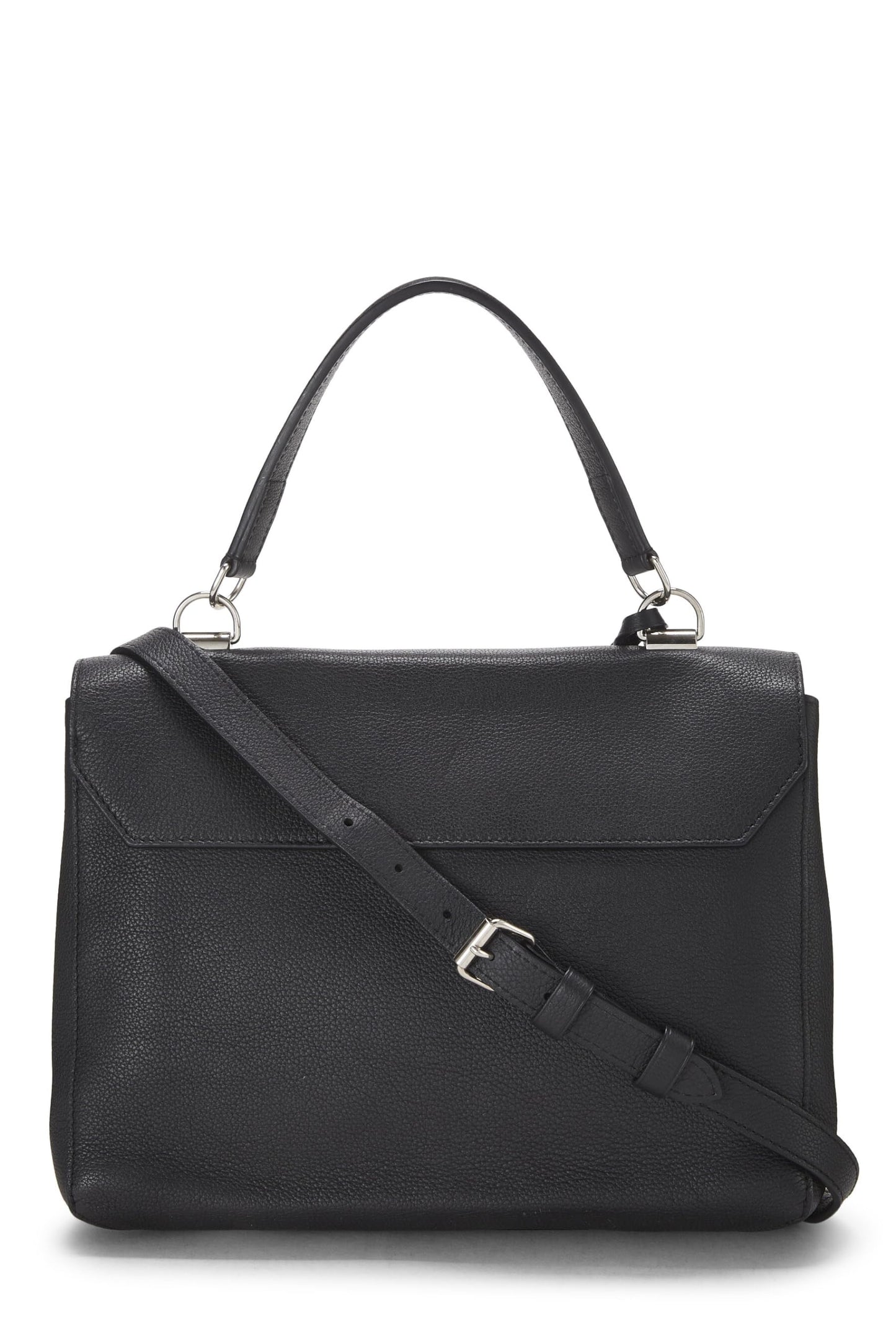 Louis Vuitton, Lock Me MM de cuero negro pre-amado, Negro