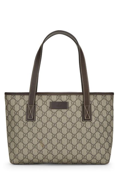 Gucci, sac fourre-tout en toile GG Supreme d'origine d'occasion, marron