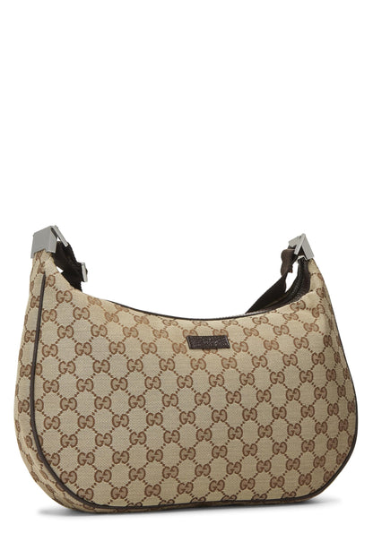 Gucci, Pre-Loved Original GG Canvas Round Messenger, Brown