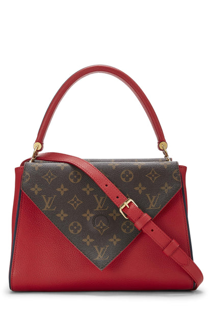 Louis Vuitton, Pre-Loved Red Leather Double V Bag, Red