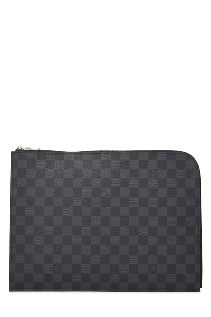 Louis Vuitton, Pochette Jour GM Damier Graphite pré-aimée, Gris