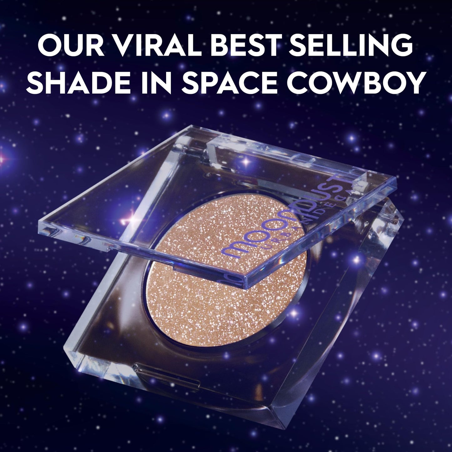 URBAN DECAY Moondust Space Cowboy + Brown Eye Pencil Makeup Set – 24/7 Moondust Glitter Eyeshadow Compact (Shimmery Champagne Gold) + 24/7 Glide-On Eyeliner Pencil (Matte Brown) – Bundle Kit