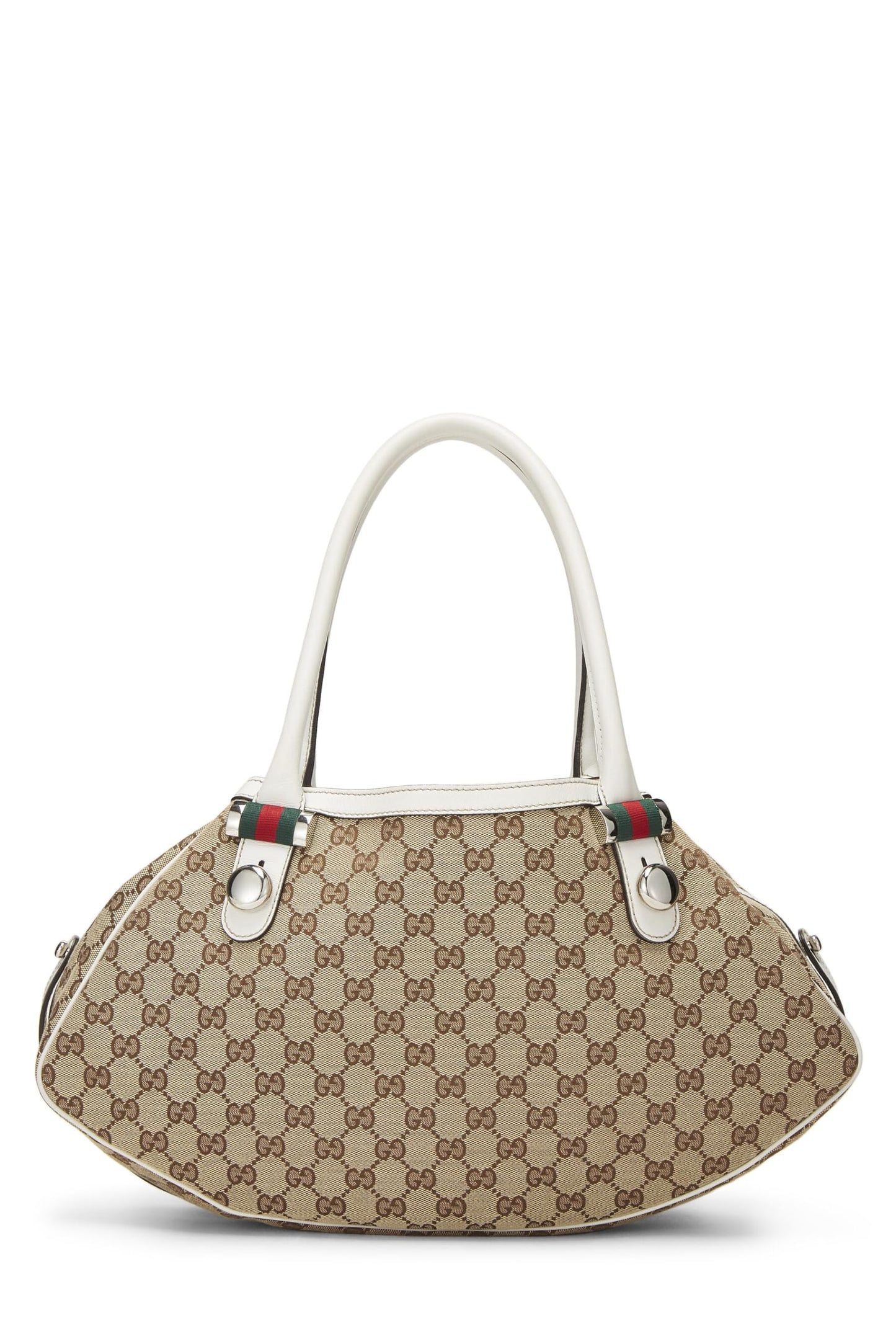 Gucci, Pre-Loved White Original GG Canvas Matchball Abbey Tote Large, White