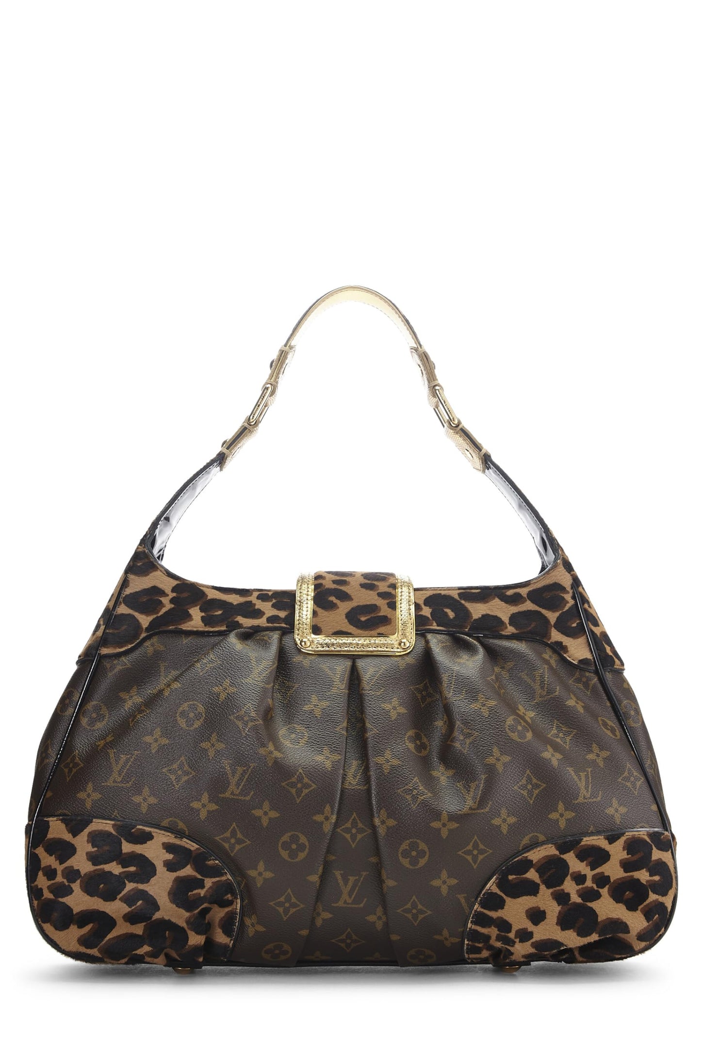 Louis Vuitton, Polly de leopardo con monograma pre-amado, Marrón