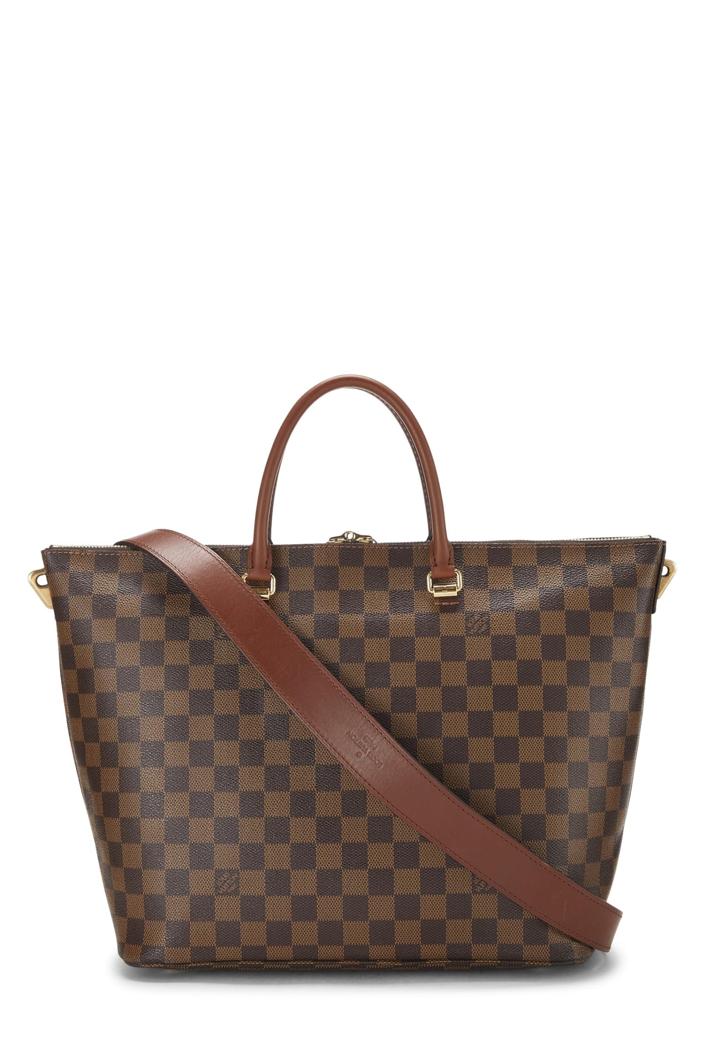 Louis Vuitton, Pre-Loved Damier Ebene Belmont, Marrón