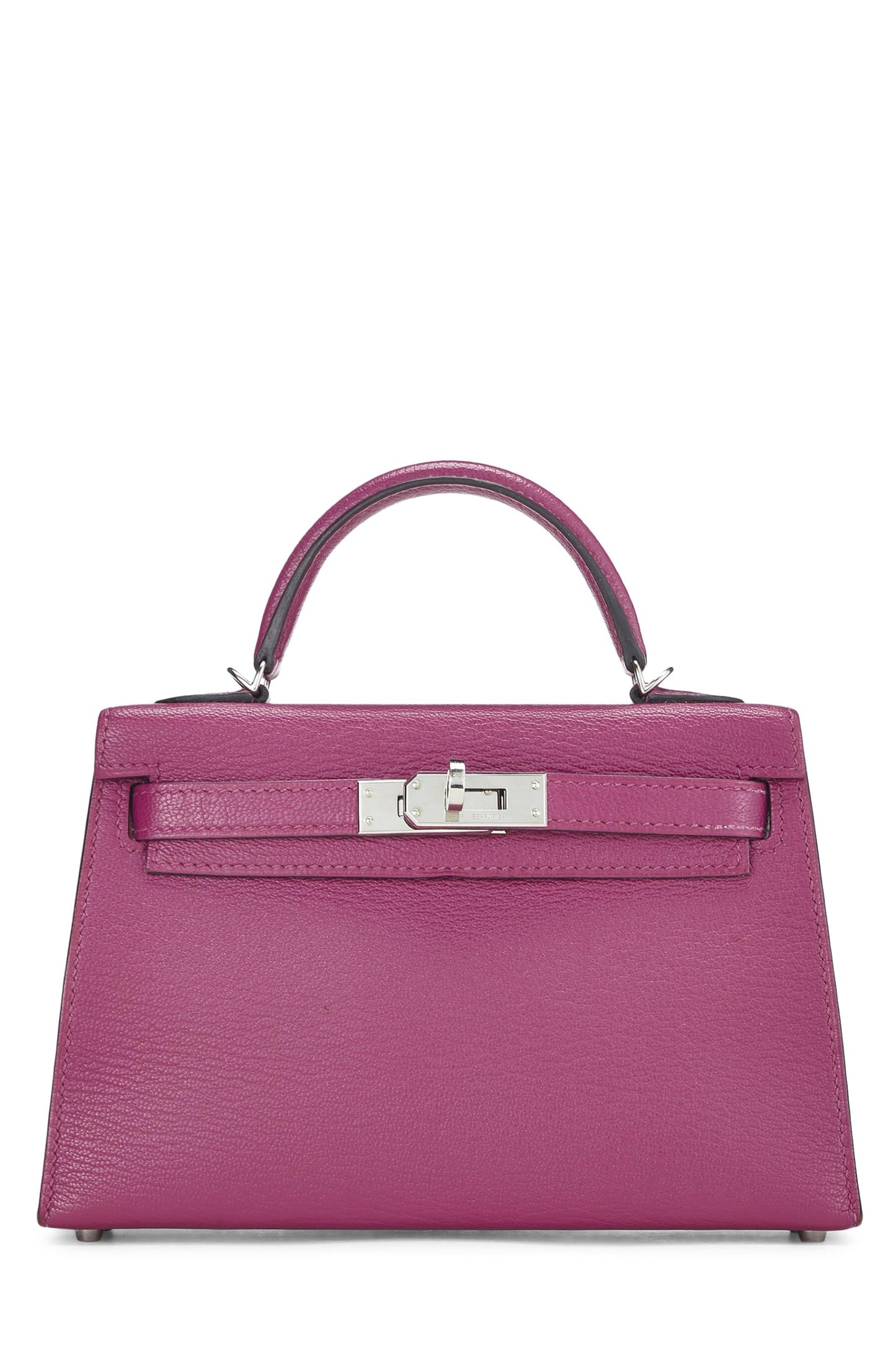 Hermès, Pre-Loved Rose Pourpre Chevre Kelly Sellier 20 Mini, Rose Purple