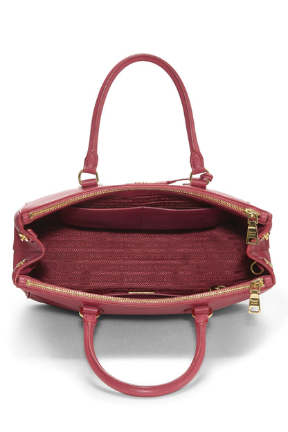 Prada, grand sac fourre-tout exécutif en saffiano rose d'occasion, rose