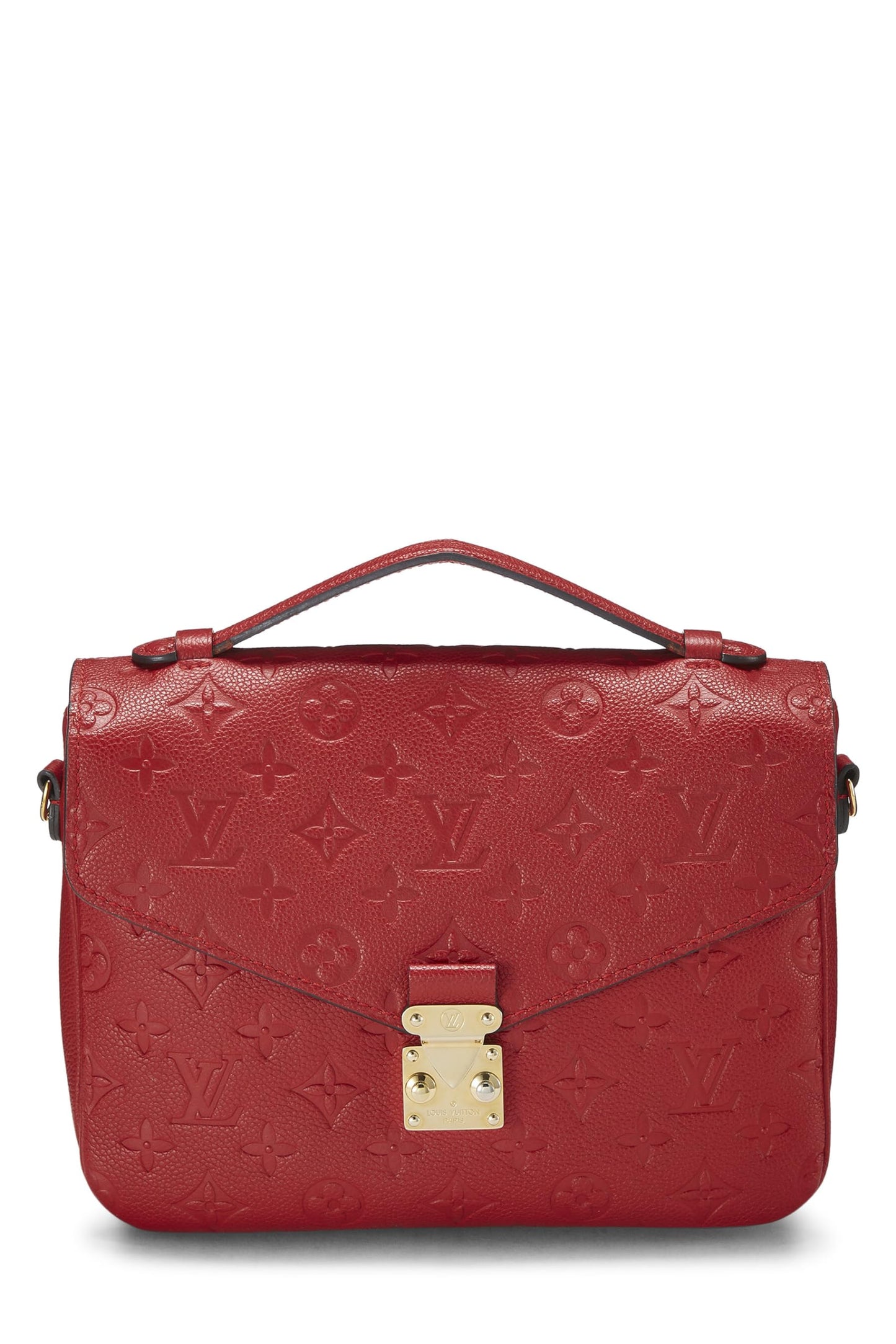 Louis Vuitton, Pre-Loved Cherry Monogram Empreinte Pochette Metis, Rojo