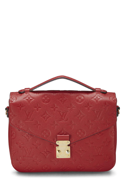 Louis Vuitton, Pre-Loved Cherry Monogram Empreinte Pochette Metis, Red