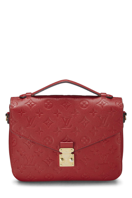 Louis Vuitton, Pre-Loved Cherry Monogram Empreinte Pochette Metis, Red