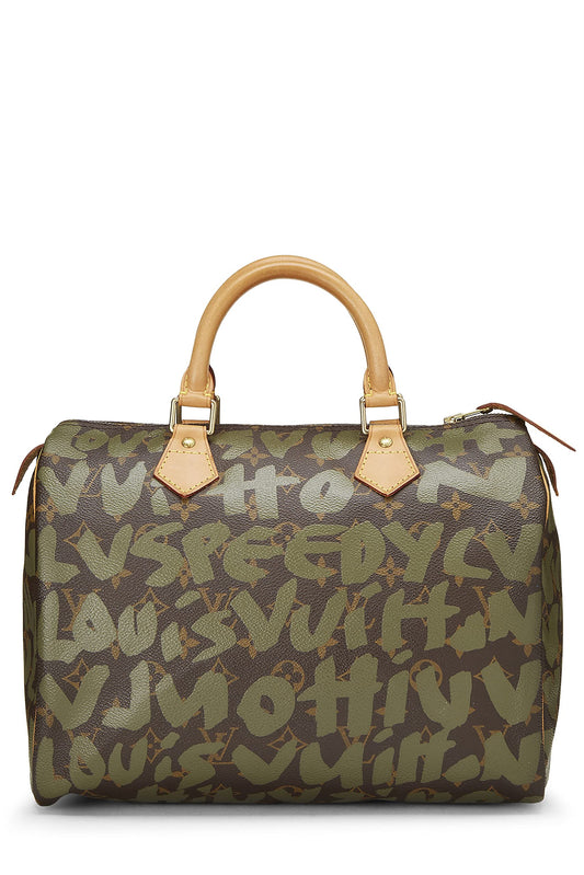 Louis Vuitton, Pre-Loved Stephen Sprouse x Louis Vuitton Monogram Green Graffiti Speedy 30, Green