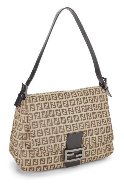 Fendi, Pre-Loved Brown Zucchino Canvas Mama, Brown