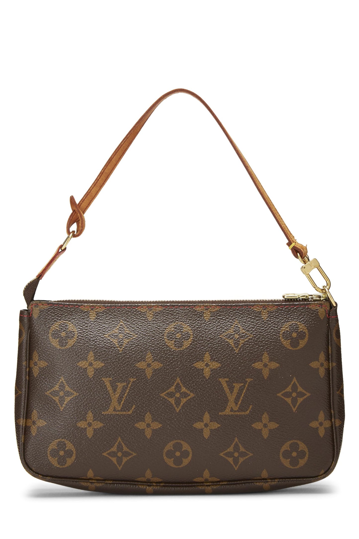 Louis Vuitton, Pre-Loved Takashi Murakami x Louis Vuitton Monogram Cerise Canvas Pochette, Brown