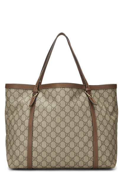 Gucci, sac fourre-tout original en toile GG Supreme d'occasion, marron