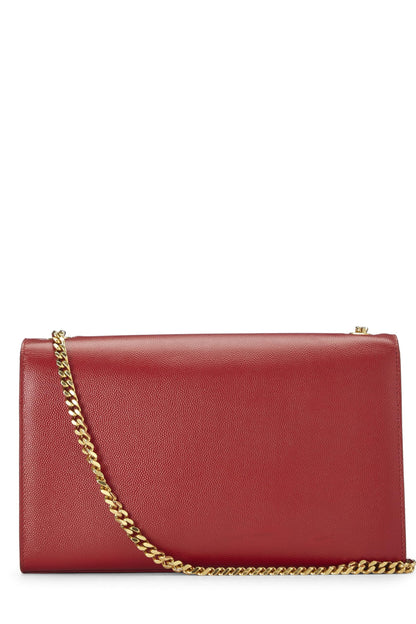 Yves Saint Laurent, Kate Medium en cuir de veau grainé rouge d'occasion, rouge