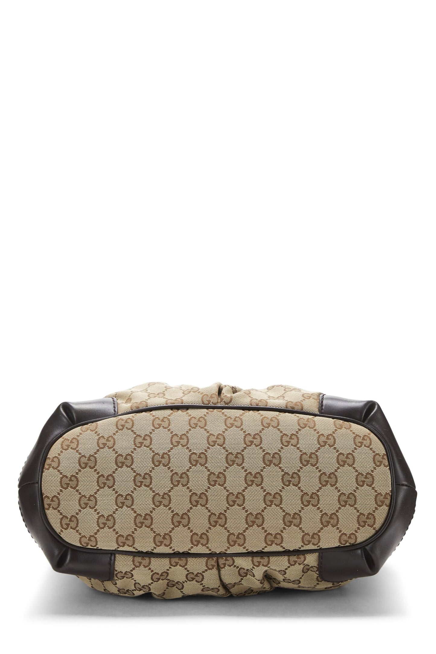 Gucci, sac à main zippé Sukey en toile GG marron d'occasion de taille moyenne, marron