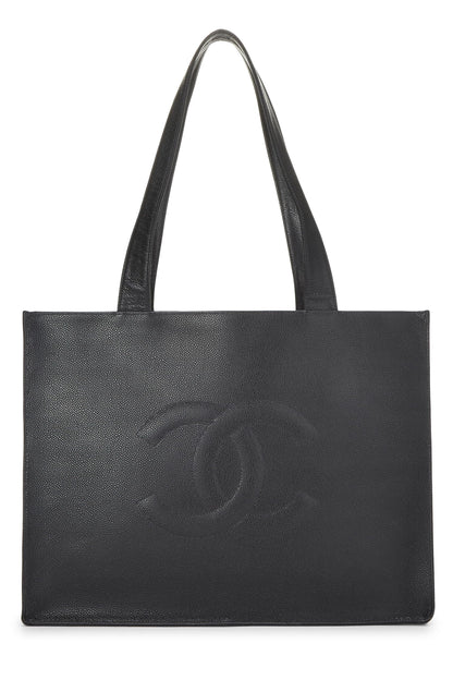 Chanel, Pre-Loved Black Caviar 'CC' Tote Medium, Black