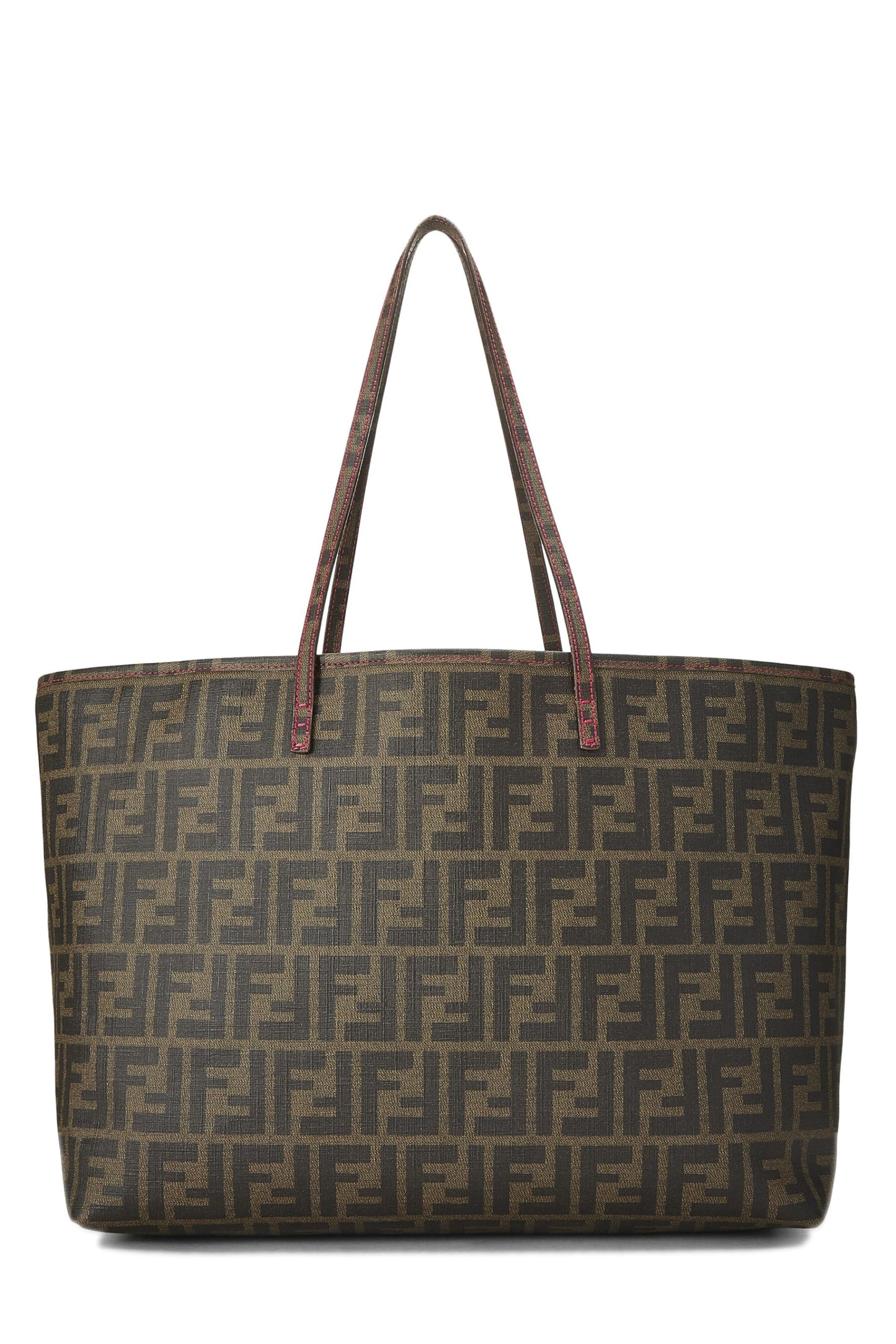 Fendi, sac fourre-tout en toile enduite marron Zucca, petit modèle, rose