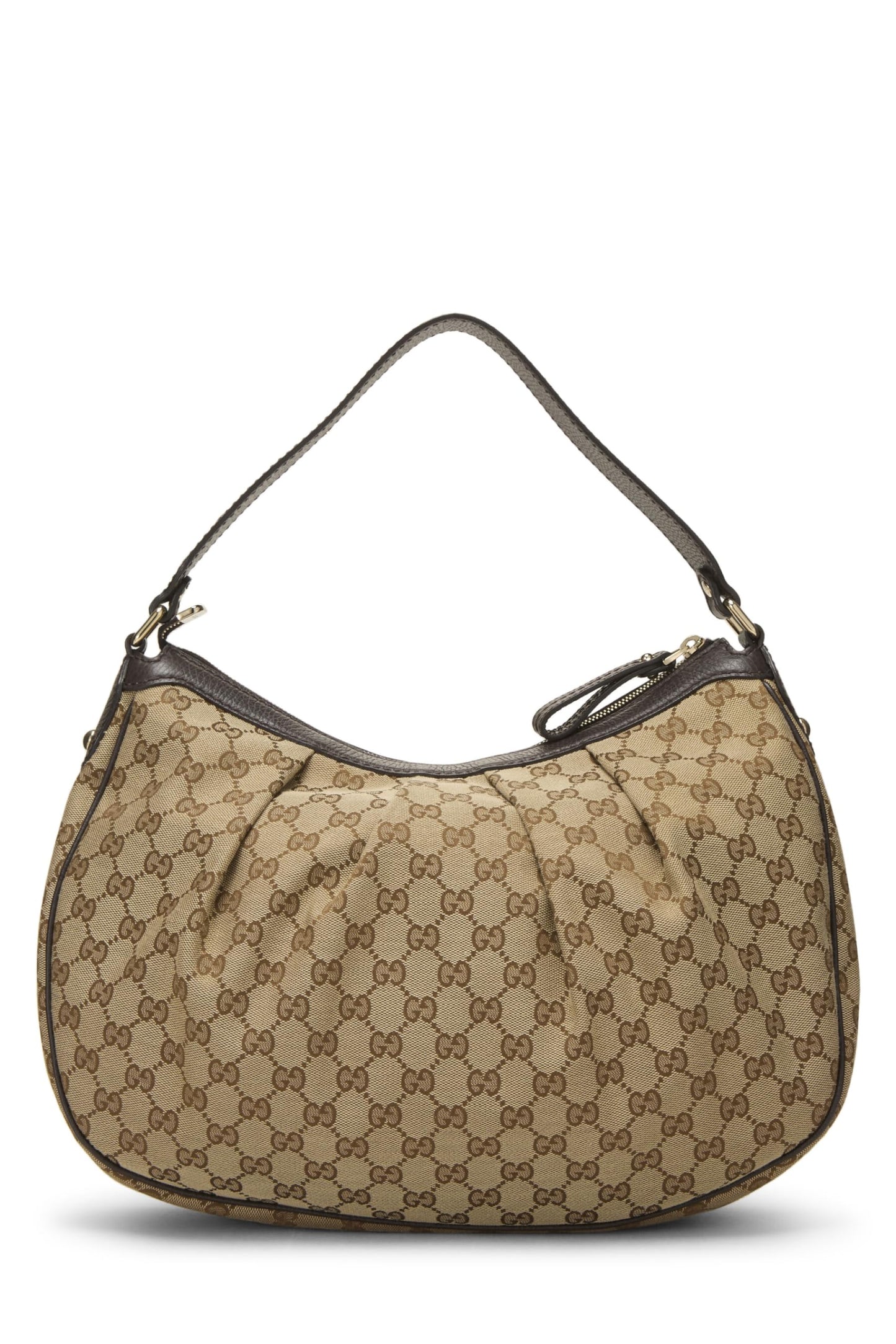 Gucci, Pre-Loved Brown Original GG Canvas Sukey Hobo, Brown