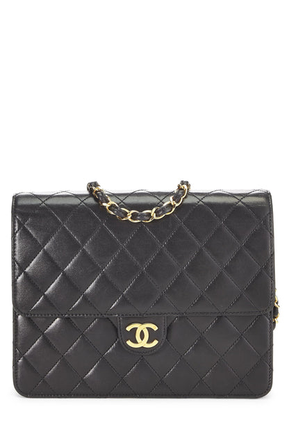 Chanel, Pre-Loved Black Quilted Lambskin Ex Flap Small, Black