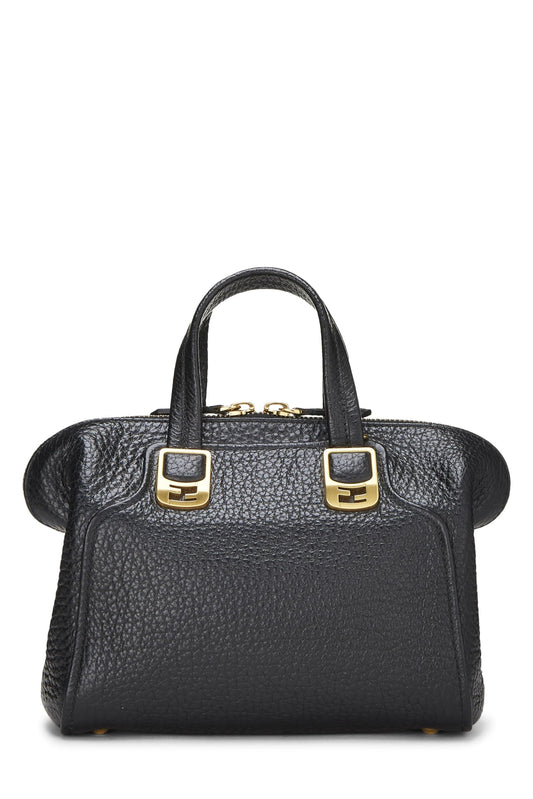 Fendi, Camaleón pequeño de cuero negro Pre-Loved, Negro