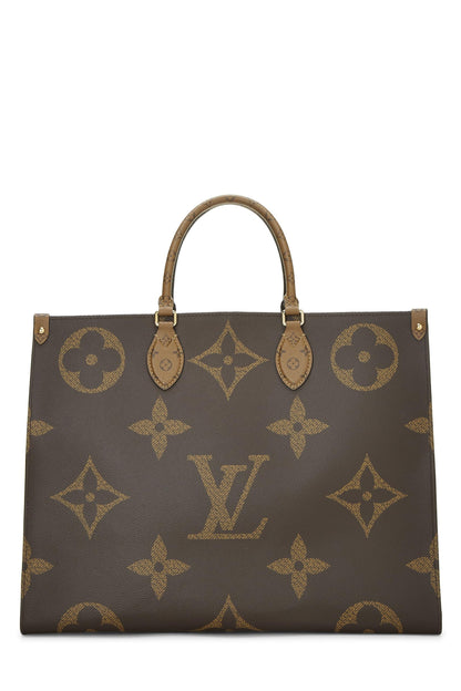 Louis Vuitton, Monogram Reversed Giant On The Go GM d'occasion, marron