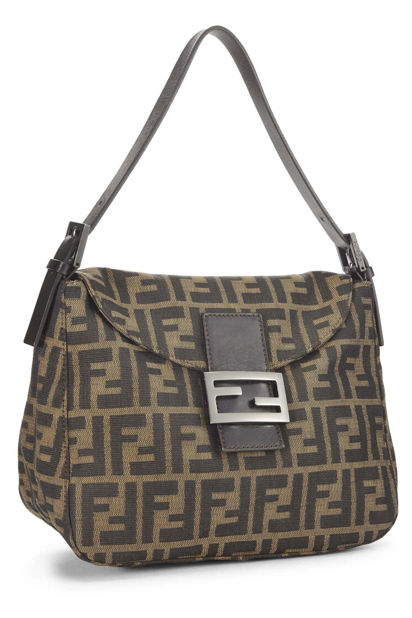 Fendi, Pre-Loved Brown Zucca Shoulder Bag, Brown