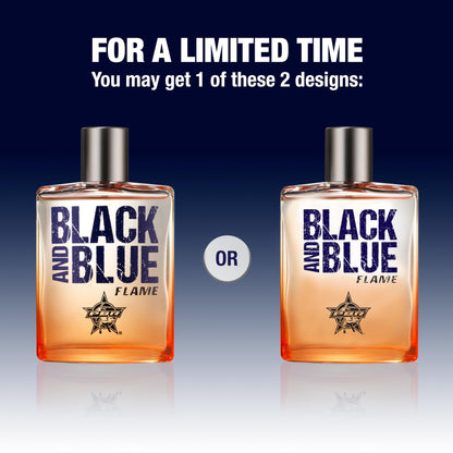 Eau de Cologne pour homme Tru Western PBR Black and Blue Flame, 100 ml (3,4 fl oz) - Sportive, propre et fraîche