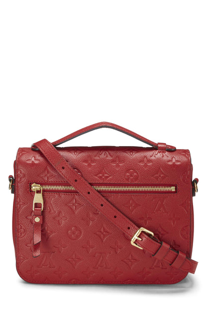 Louis Vuitton, Pre-Loved Cherry Monogram Empreinte Pochette Metis, Red