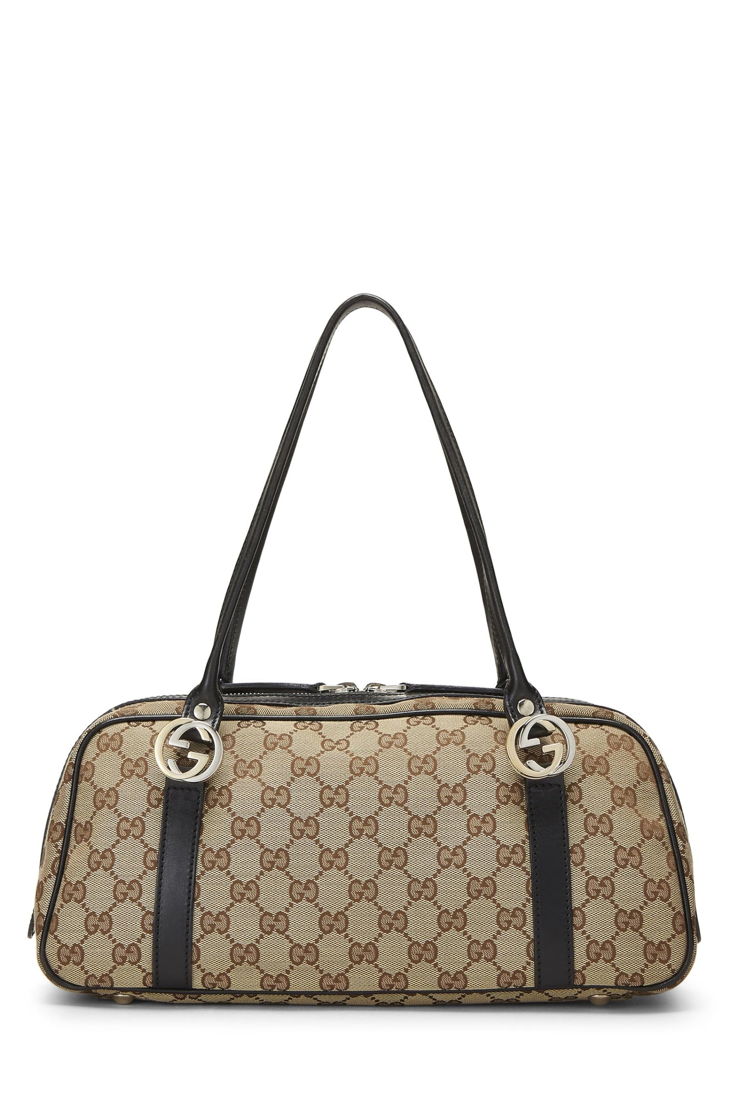 Gucci, sac Boston Twins en toile GG noir d'occasion, noir