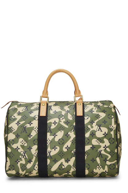 Louis Vuitton, Pre-Loved Takashi Murakami x Louis Vuitton Monogramouflage Speedy 35, Verde