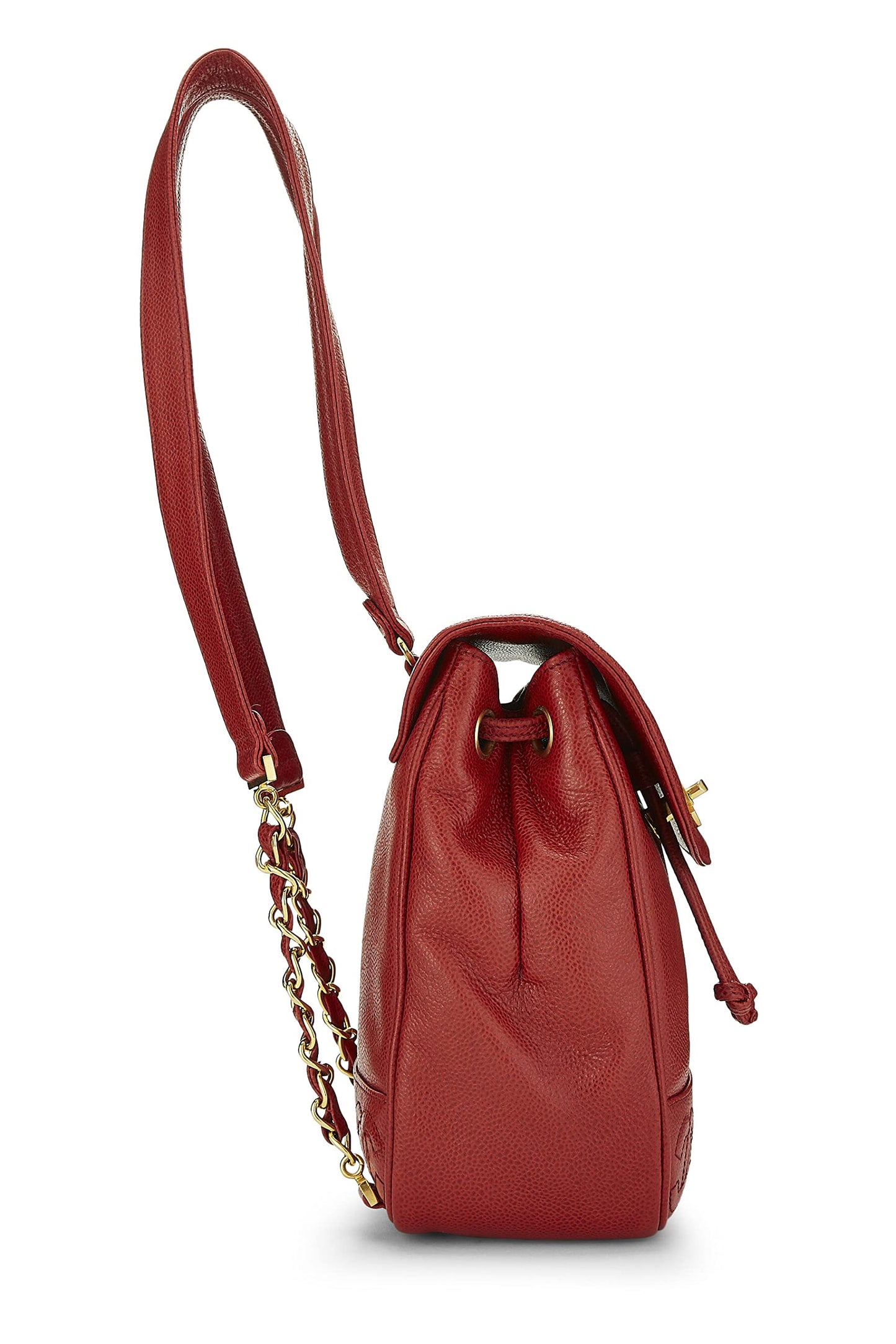 Chanel, Mochila mediana Pre-Loved Red Caviar 3 'CC', Rojo