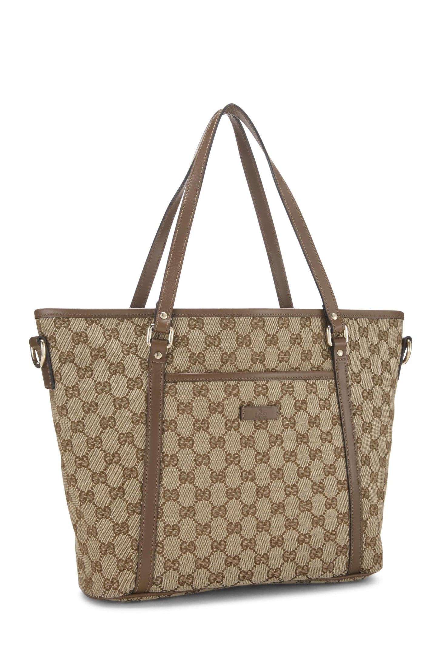 Gucci, sac fourre-tout zippé en toile GG d'origine d'occasion, marron