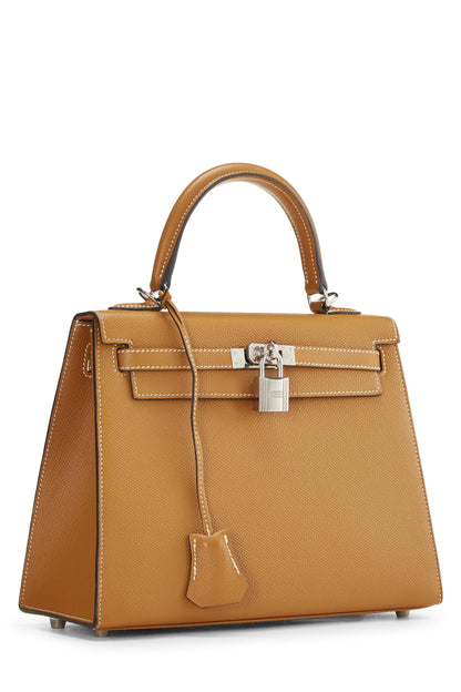 Hermès, Kelly Sellier 25 en cuir d'Epsom naturel d'occasion, NUTURAL