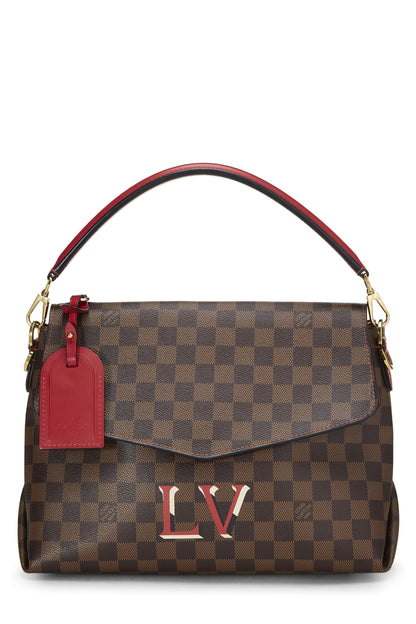 Louis Vuitton, sac messager Beaubourg MM en toile Monogram d'occasion, rouge